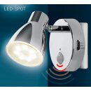LED Nachtlicht mit Bewegungsmelder chrom