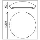Design Deckenleuchte mit Glasschirm Motiv Spirale