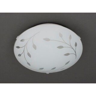 Design Deckenleuchte mit Glasschirm Motiv Flower