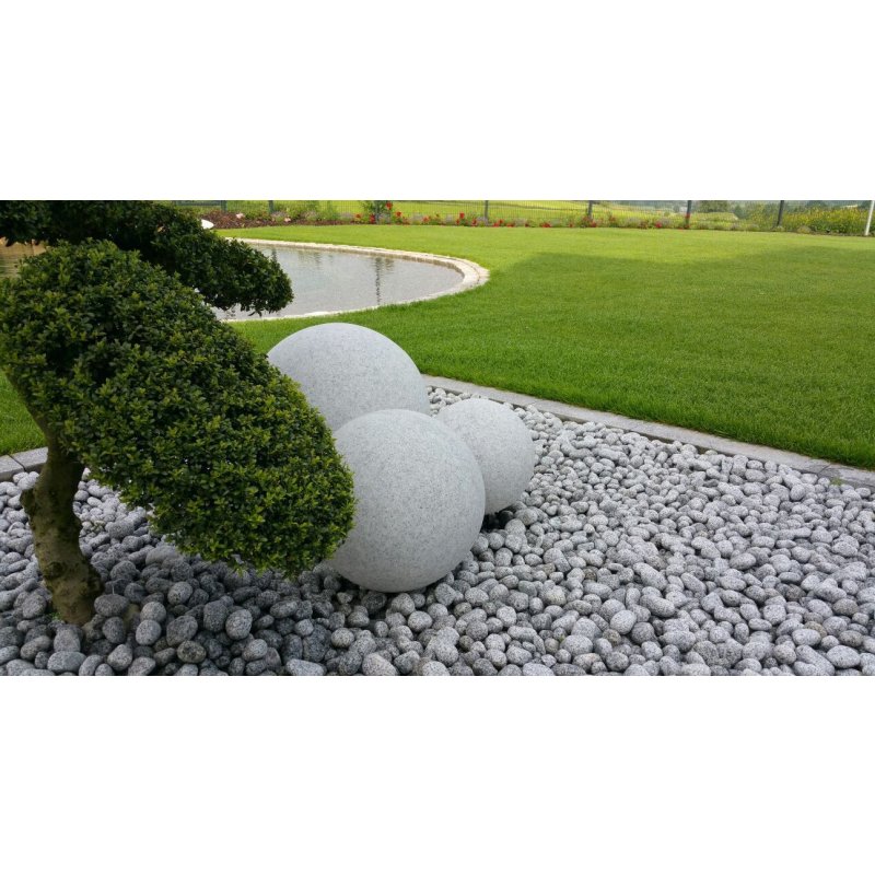 Garten Kugelleuchte Granit Optik Gartenkugel Außenleuchte Gartenleuchte E27 230V 