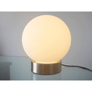 STUFENLOS DIMMBAR* LED Tischlampe in Nickel matt mit satinierte Glas, 32,99  €