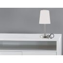 *STUFENLOS DIMMBAR* LED Schreibtischlampe in Nickel matt mit satinierte Glasschirm*BOSTON* Tischleuchte, Nachttisch & Fensterbank Lampe inkl. je 1x 5 Watt LED Modul 3000K warmweiß