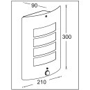 TRANGO 8007-PIR IP44 Sensor Außenleuchte mit 1x E27 Lampenfassung für LED Leuchtmittel - Außenwandlampe *CHLOE* Außen-Wandleuchte mit Bewegungsmelder Sensor aus Edelstahl