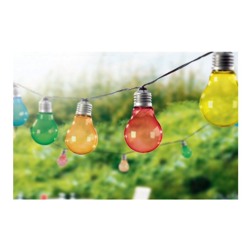 LED Party Lichterkette mit 10x bunten Glühbirnen, 16,99 €