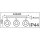 3-flammige IP44 LED Deckenleuchte Chrom & Glas