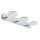 3-flammige IP44 LED Deckenleuchte Chrom & Glas