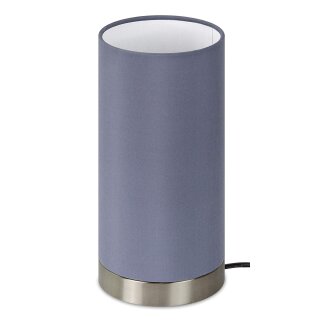 Tischleuchte "Grey" mit grauem Stoffschirm
