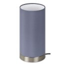Tischleuchte "Grey" mit grauem Stoffschirm