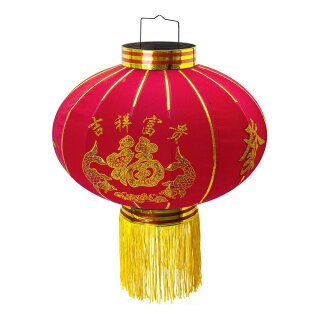 Chinesischer Stoff-Lampion rot
